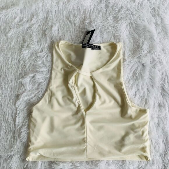 NASTY GAL CREAM CROP TOP - Picture 8 of 13